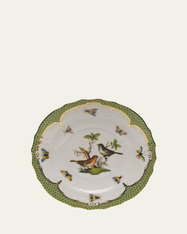 Rothschild Bird Green Motif 05 Salad Plate